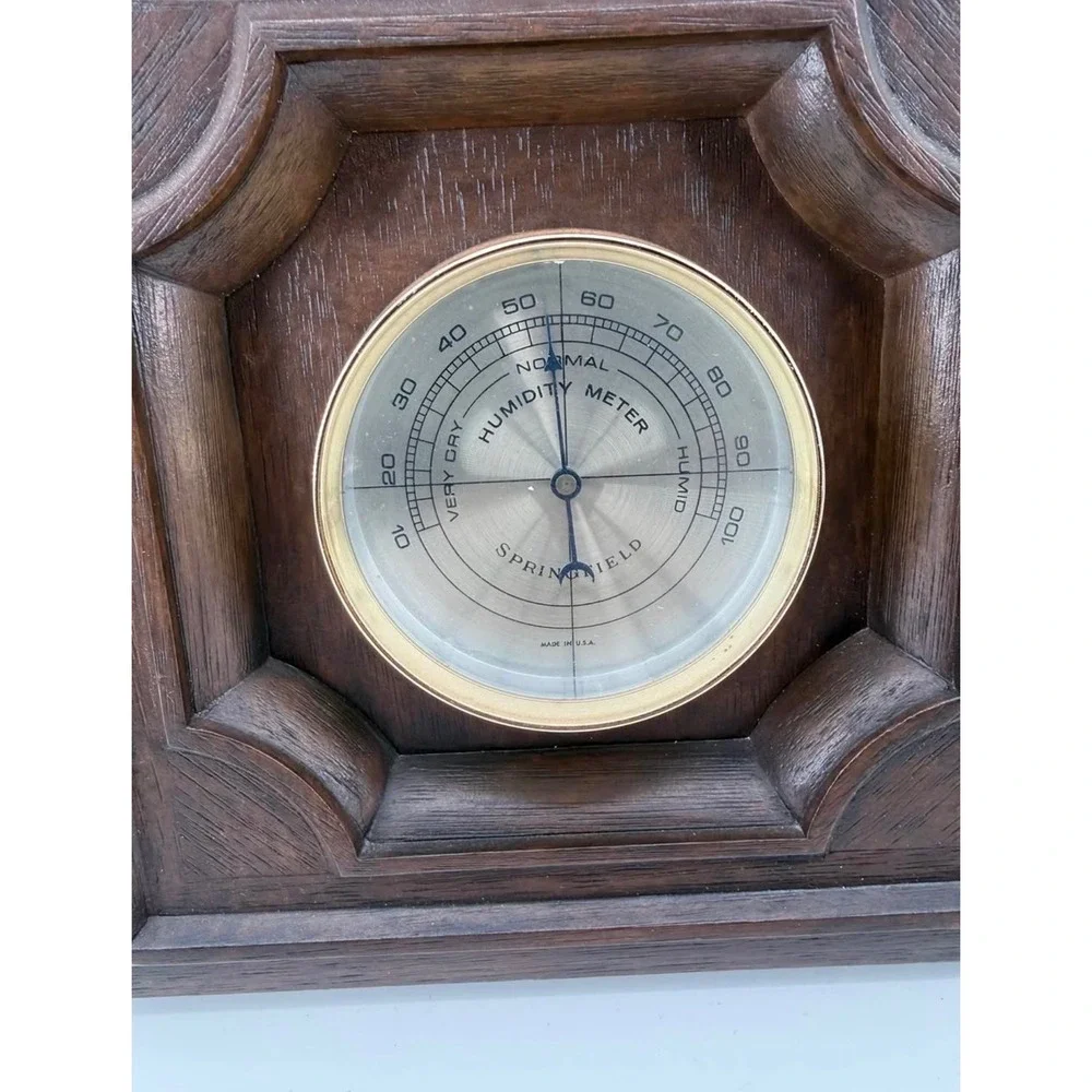 Springfield Weather Station Home Decor 3-in-1 Dials Plastic Brown Solid